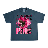 Midnight Navy in october we wear pink dinosaur Urban Heavy Tee - LillyAllenDesigns
