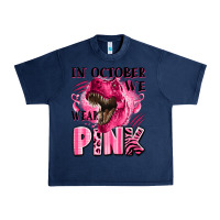 Navy in october we wear pink dinosaur Urban Heavy Tee - LillyAllenDesigns