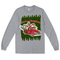 Heather Grey merry christmas y'all truck Long Sleeve Tee - Bettercallsaul