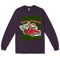 Plum merry christmas y'all truck Long Sleeve Tee - Bettercallsaul