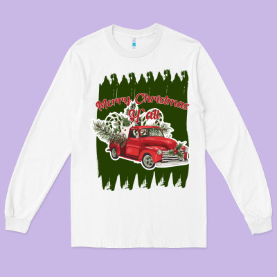 Merry Christmas Y'all Truck Long Sleeve Tee Designed By Bettercallsaul