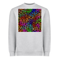 Heather Grey Pride leopard seamless pattern Heavyweight Sweatshirt - NancyCooperArtShop