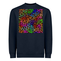 Navy Pride leopard seamless pattern Heavyweight Sweatshirt - NancyCooperArtShop