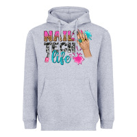 Heather Grey nail tech life bbs Heavyweight Hoodie - BundleAndBundleShop