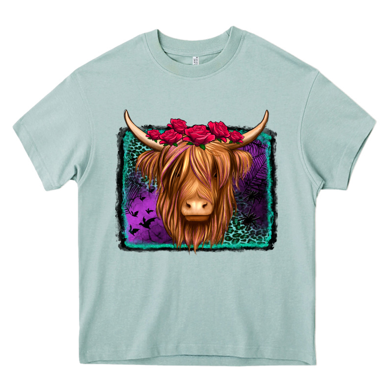 Halloween Highland Cow Heavy Core Tee by Jasminsmagicworld | Teevron
