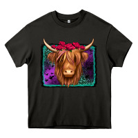 Asphalt halloween highland cow Heavy Core Tee - Jasminsmagicworld