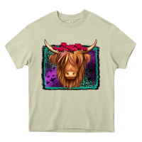 Mossy halloween highland cow Heavy Core Tee - Jasminsmagicworld