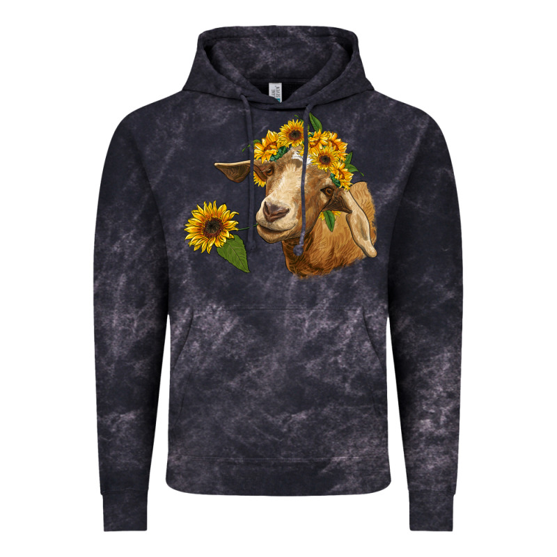 Goat With Sunflower Vintage Hoodie by RanaPortraitStore | Teevron
