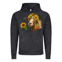 Vintage Black goat with sunflower Vintage Hoodie - RanaPortraitStore