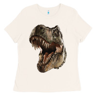 Bone Tyrannosaurus T Rex Face Ladies Tee - LillyAllenDesigns