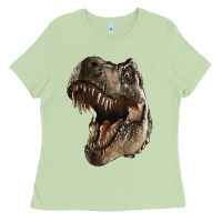 Matcha Tyrannosaurus T Rex Face Ladies Tee - LillyAllenDesigns