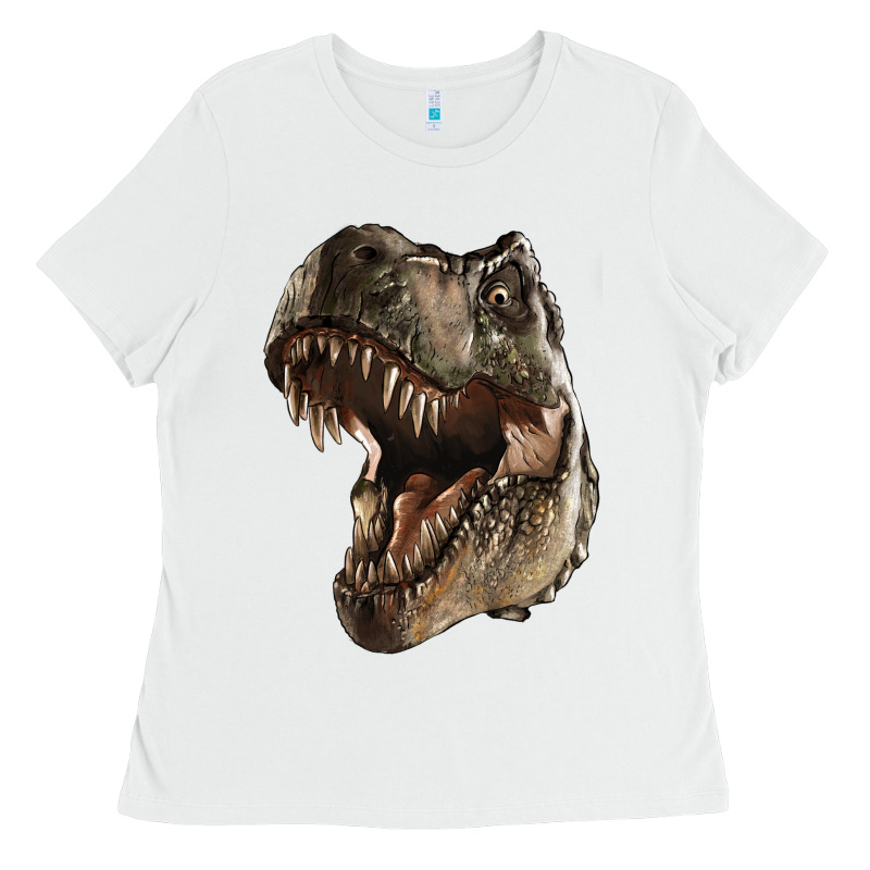 Tyrannosaurus T Rex Face Ladies Tee by LillyAllenDesigns | Teevron