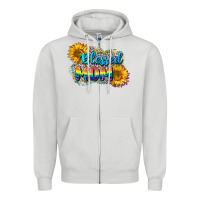 Dove Grey Blessed mom Zipper Hoodie - CowGirlArtShop