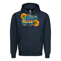 Navy Blessed mom Zipper Hoodie - CowGirlArtShop