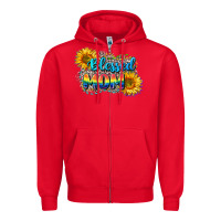 Red Blessed mom Zipper Hoodie - CowGirlArtShop