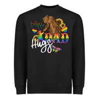 Black Free Dad hugs Heavyweight Sweatshirt - NancyCooperArtShop