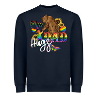 Navy Free Dad hugs Heavyweight Sweatshirt - NancyCooperArtShop