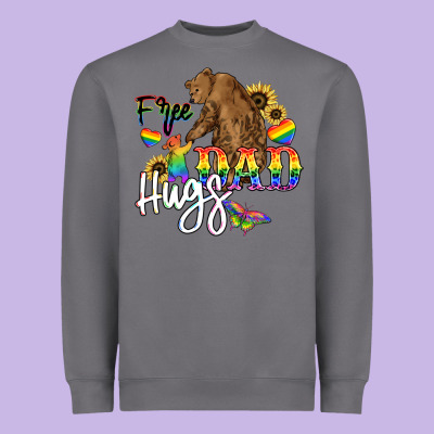 Free Dad Hugs Heavyweight Sweatshirt Designed By Nancycooperartshop