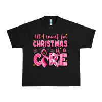 Black all i want for christmas is a cure breast cancer Urban Heavy Tee - LillyAllenDesigns