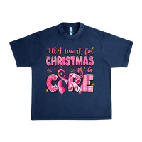Navy all i want for christmas is a cure breast cancer Urban Heavy Tee - LillyAllenDesigns