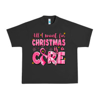 Pigment Black all i want for christmas is a cure breast cancer Urban Heavy Tee - LillyAllenDesigns