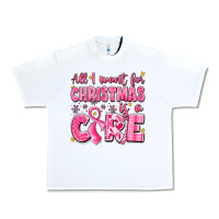 White all i want for christmas is a cure breast cancer Urban Heavy Tee - LillyAllenDesigns