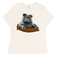 Bone Scottish Fold Ladies Tee - LillyAllenDesigns