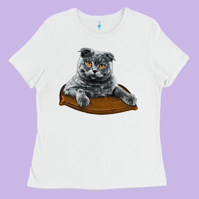 Scottish Fold Ladies Tee Designed By Lillyallendesigns