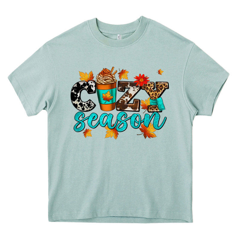 Cozy Season With Coffee Cup Heavy Core Tee by AdoDesignShop | Teevron