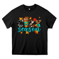 Black cozy season with coffee cup Heavy Core Tee - AdoDesignShop