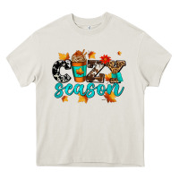 Cream cozy season with coffee cup Heavy Core Tee - AdoDesignShop