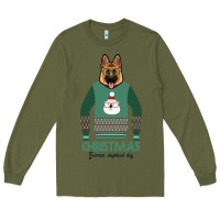 Army Green German shepherd dog Christmas Long Sleeve Tee - Bettercallsaul
