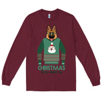 Burgundy German shepherd dog Christmas Long Sleeve Tee - Bettercallsaul