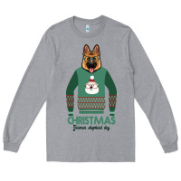 Heather Grey German shepherd dog Christmas Long Sleeve Tee - Bettercallsaul