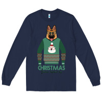 Navy German shepherd dog Christmas Long Sleeve Tee - Bettercallsaul