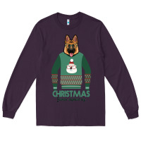 Plum German shepherd dog Christmas Long Sleeve Tee - Bettercallsaul