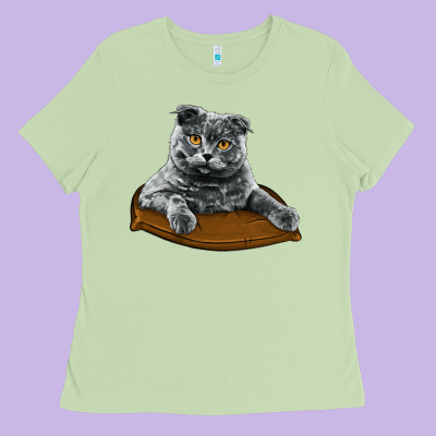 Scottish Fold Ladies Tee Designed By Lillyallendesigns