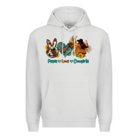 Dove Grey peace love cowgirls Premium Hoodie - OliviaCreatesArt