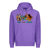 Purple peace love cowgirls Premium Hoodie - OliviaCreatesArt
