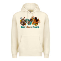 Sandshell peace love cowgirls Premium Hoodie - OliviaCreatesArt