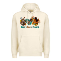 Tofu peace love cowgirls Premium Hoodie - OliviaCreatesArt