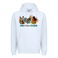 White peace love cowgirls Premium Hoodie - OliviaCreatesArt