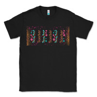 Black teacher gemstone and pink flower libbey glass Classic Tee - BundleAndBundleShop