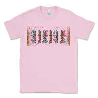 Bubblegum Pink teacher gemstone and pink flower libbey glass Classic Tee - BundleAndBundleShop