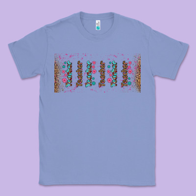 Teacher Gemstone And Pink Flower Libbey Glass Classic Tee Designed By Bundleandbundleshop