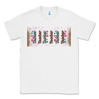 White teacher gemstone and pink flower libbey glass Classic Tee - BundleAndBundleShop