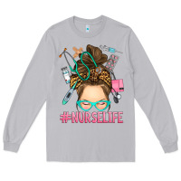 Moon Dust messy bun nurse life Long Sleeve Tee - RanaPortraitStore
