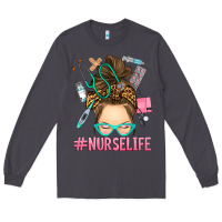 Smoke messy bun nurse life Long Sleeve Tee - RanaPortraitStore