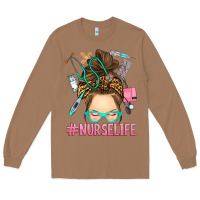 Toasted Coconut messy bun nurse life Long Sleeve Tee - RanaPortraitStore