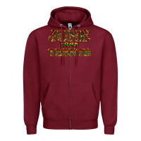 Burgundy Juneteenth 1865 Zipper Hoodie - HowdyJamesFarm